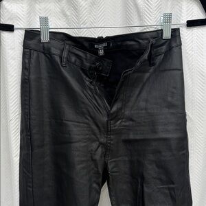 Missguided Faux Leather Black Skinny Jeans